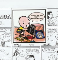 Charlie brown vinyl junkie sticker