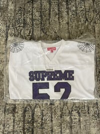 Image 3 of Supreme Spiderweb Football Jersey White