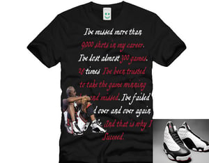 Image of Jordan 13 He Got Game Quote Tee Black