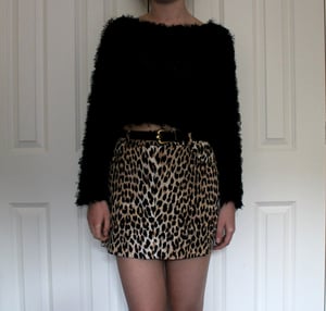 Image of Vintage leopard Print Skirt Size 6/8