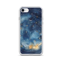 Image 1 of Celestial Constellation Night Sky Stars and Clouds Painting Clear Case for iPhone®