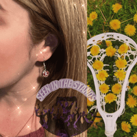 Image 3 of Pendant Earrings-Lacrosse Lightning