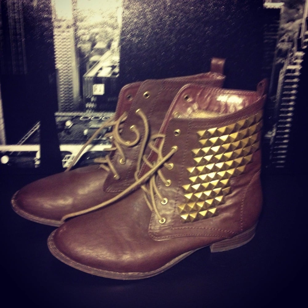 Image of Brown Studded Boots