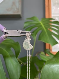 Image 4 of Silver Citrine Moon Crystal  Necklace