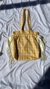 Lemon Palaka Bow Tote Bag