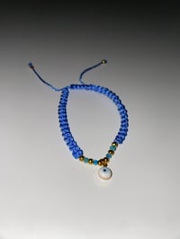 Image 1 of Blue evil eye knotted bracelet 