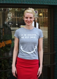 Image 5 of DO THE REVOLUTION AND KEEP SMILING - T-Shirt grau meliert