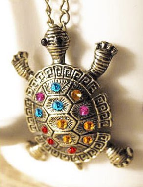 Image of COLORFUL TURTLE NECKLACE
