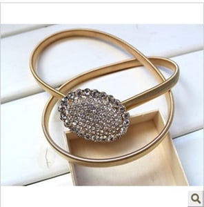 Image of Rhinestone Metal Chain Belt 