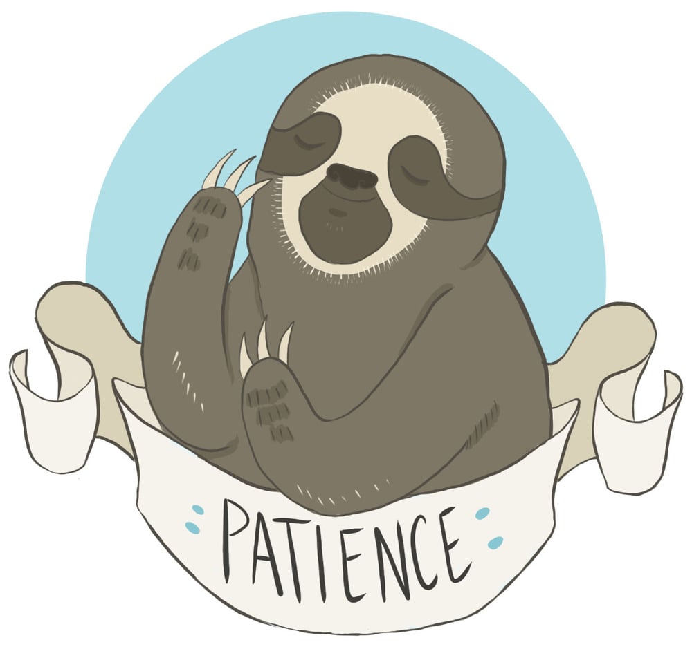 Image of "Patience" Sloth Sticker