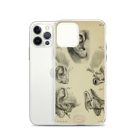 Image 13 of Vintage Book Page Anatomical Illustration Human Ear Clear Case for iPhone®