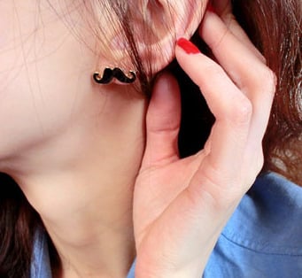 Image of Pair of Mustache Earrings