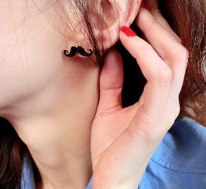 Image of Pair of Mustache Earrings
