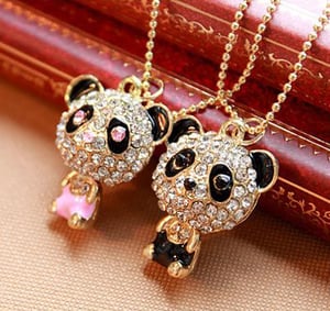 Image of Him and Hers Panda Necklace