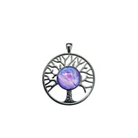 Image 1 of Tree of Life- Acrylic Pour Paint Pendant