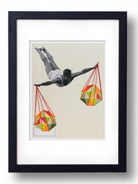 Image of Original hand embroidered collage: "Balance"   