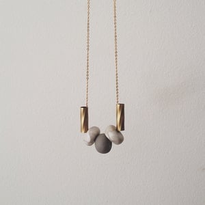 Image of Marble Brass Necklace 