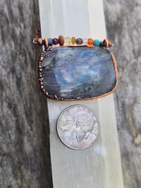 Image 2 of Labradorite beaded necklace