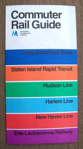 Image of 1974 New York City Commuter Rail Guide, Metro North, PATH, NICE!