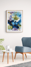 Image 2 of Delphinium I & II framed in oak (LARGE)