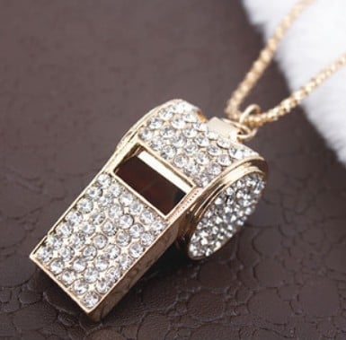 Image of [grxjy5100152]Fashion rhinestone whistle necklace