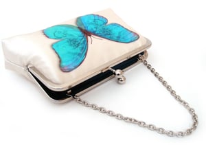 Image of Blue morpho butterfly clutch bag 