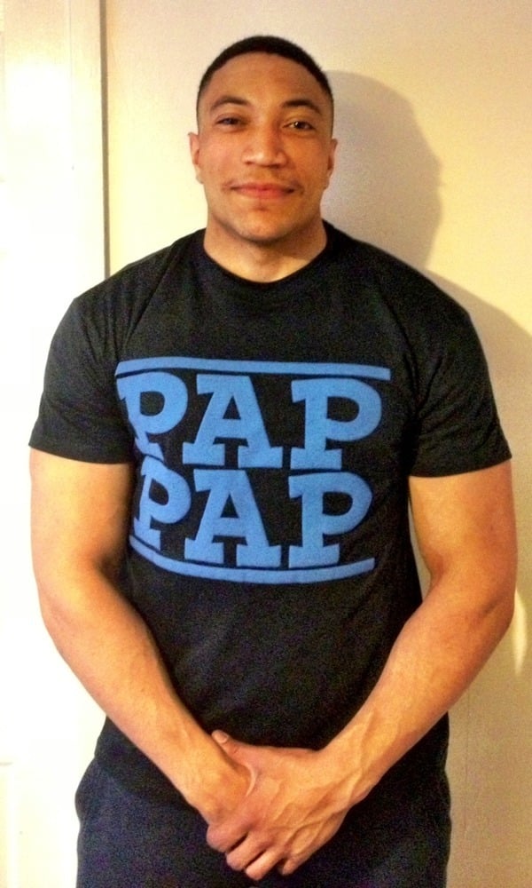 Image of Official PAP PAP TEE [Blue on Black]