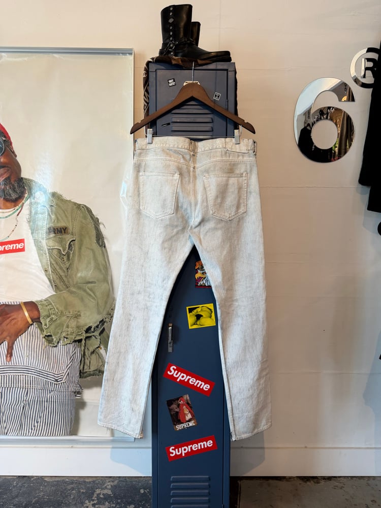 Image of Maison Margiela H&M White Paint Denim