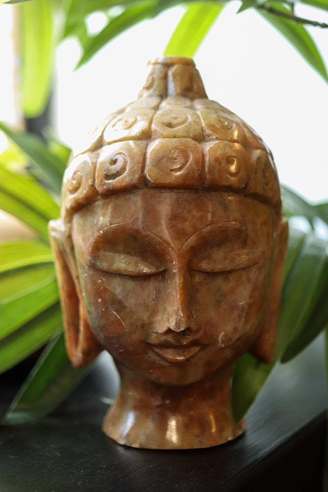 Solid Marble Buddha Head