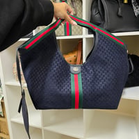 Image 3 of Deep Blue Suede Hobo with pouch