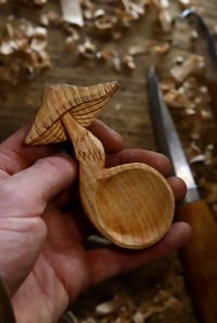 Image 5 of Cherry Wood Mushroom Scoop 