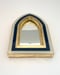 Image of Modernist Mirror White/Indigo Blue/Gold leaf 