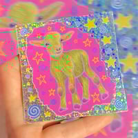 cosmic baby goat sticker