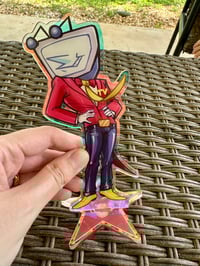 Image 1 of TV Time 6” Rainbow Acrylic Standee!