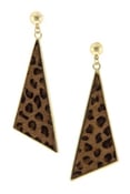 Image of Leopard Triangle Earrings