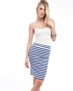 Image of Plus Size Stipe Skirt