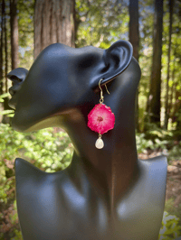 Image 2 of Pearly Rose Earrings