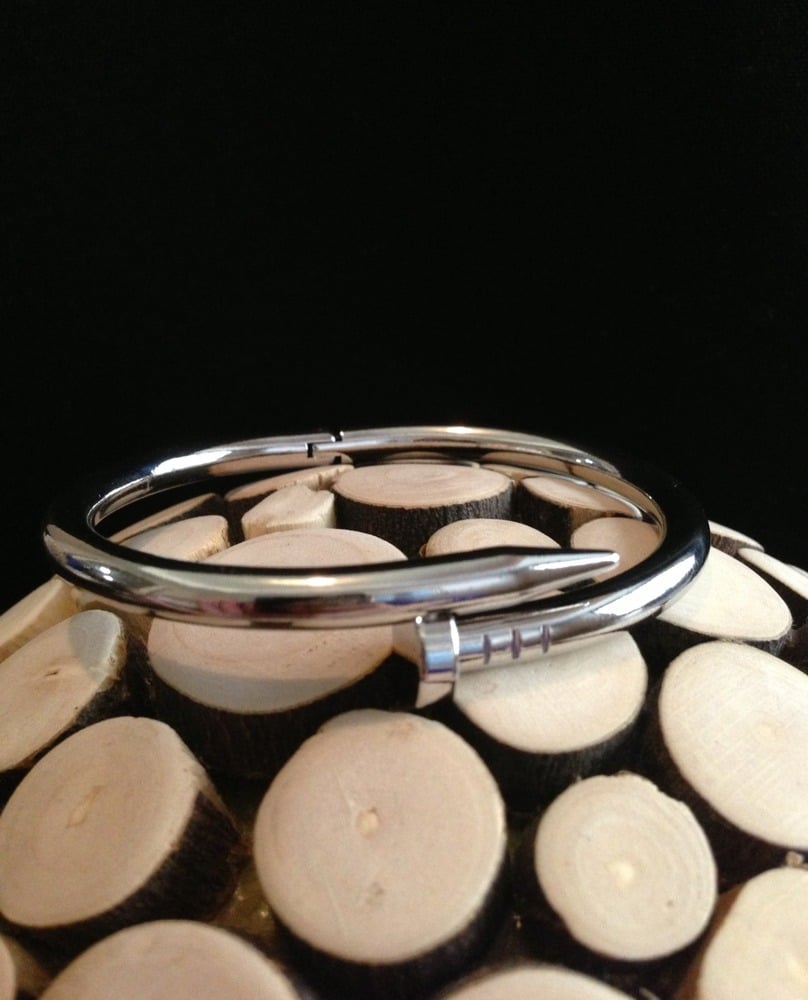 Image of Cartier Inspired Nail Bangle (thick)