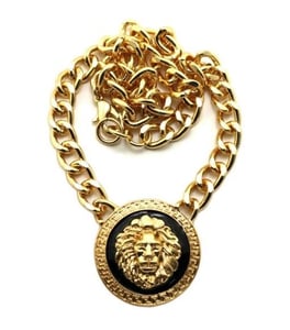 Image of Gold Lion Head Necklace