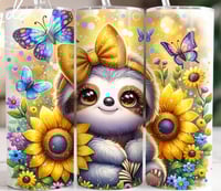 yellow sloth 20oz tumbler