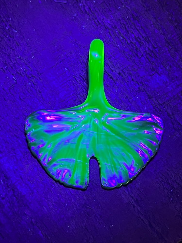 Image of Metallic Gold Ginkgo Leaf Pendant