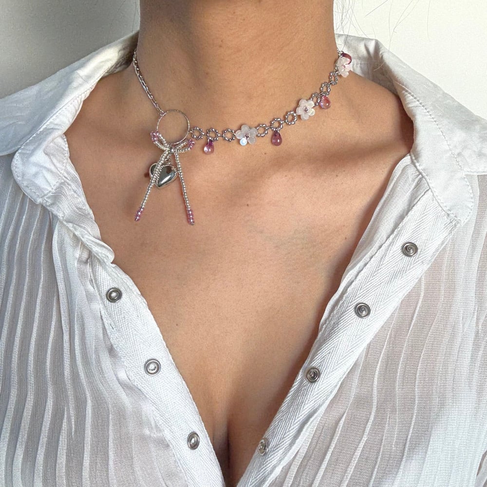 Image of Love Ribbon Necklace