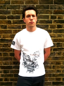 Image of Calvertron - Jack Knife White T-Shirt