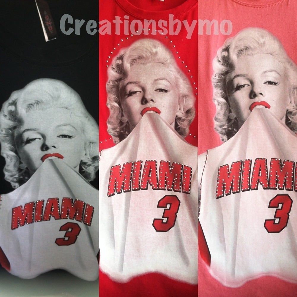 Image of Miami Heat Studded T-Shirts 