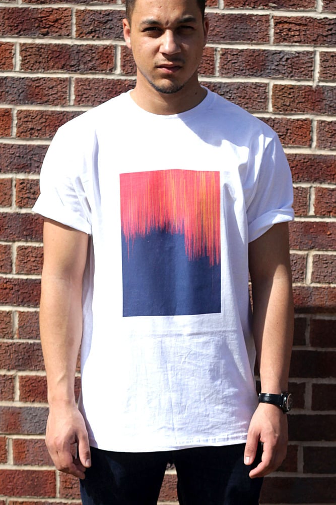 Image of Sunset Drip White Tee