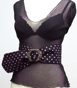 Image of Pink + Black Polkadot belt (Libby Rose Fav!!)