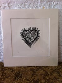Linocut Print unframed Heart Series - print 1
