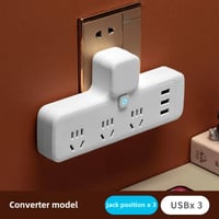Image 8 of Multi-Functional Office Style USB Plug Adapter Home Use Wireless One To Multiple Plug Board With Lig