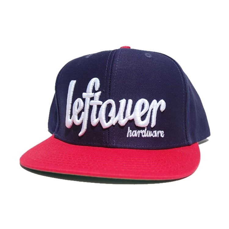 Image of LEFTOVER NAVY/RED SCRIPT HAT 