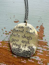 Image 8 of sterling silver Marcus Aurelius quote necklace